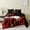 Red, variant on Red Marble Comforter Set Black Gold Bedding Set Dark Red Marble Texture Bed Comforter Set Abstract Home Decor