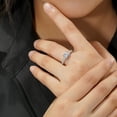thumbnail image 6 of JeenMata 2.25 Carat Princess Cut - Milgrain Border - Victorian Pave Engagement Ring - 18K White Gold Plating over Silver, 6 of 6