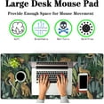 thumbnail image 2 of Extra Large Mouse Pad Yellow Green Office Desk Mats Gaming Mousepad Ga Mouse Pad Non-Slip Rubber Base Waterproof with Stitched Edges 35.4" X 15.7" for Game Office, Tropical Leaves, 2 of 6