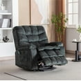 thumbnail image 6 of Bonzy Home 40.2" Wide Adult Plush Living Room Heated Massaging Lift Recliner Chair with Remote Controls and Storage Pocket, Olive-green, 6 of 7