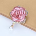 thumbnail image 4 of Broche de flores ramillete de peonía suéter abrigo pin accesorios de abrigo mujeres Rojo Verde, 4 of 5