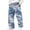 Royal Blue, variant on GrmtClth Pants for Men Camouflage Print Wide Leg Loose Casual Sweatpants Adjustable Drawstring Elastic Waist with Patch Pockets 5XL