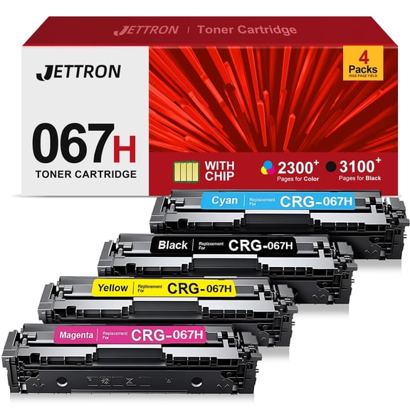 067H 067 Toner Cartridge Compatible for Canon 067H Toner Cartridge Work for Canon Color imageClass LBP633Cdw, LBP632Cdw, LBP631Cw High Yield for Canon 067 toner cartridge set 4 Pack