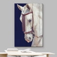 thumbnail image 3 of wall26 Canvas Print Wall Art Wood Panel White Stallion Horse Bridle Nature Animals Digital Art Realism Decorative Farmhouse Zen Rustic Multicolor Wildlife for Living Room, Bedroom, Office - 16"x, 3 of 5