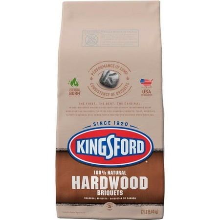 Kingsford Products 32083 BBQ Briquettes, 100% Natural Hardwood, 12-Lb. - Quantity