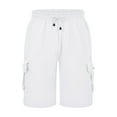 thumbnail image 4 of kamemir Men's Shorts Men's Cargo Short with Flex Waistband(White,3XL), 4 of 5