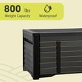 thumbnail image 5 of 150 Gallon Large Outdoor Storage Deck Box,  Cushion Storage Bench with Lockable Lid for Patio, Pool Supplies, Garden Tools, , Black, 5 of 6