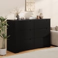 thumbnail image 6 of Bedroom Furniture Sets, Asofer Black Room Set Includes Queen Bed Frame, 6-Drawer Dresser & 6-Drawer Dresser, 6 of 14
