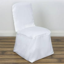 BalsaCircle White Polyester Banquet Chair Cover Slipcovers for Wedding Party