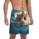thumbnail image 2 of Balery Cute Swimming Guinea Pig Pantalones cortos de pijama de punto de algodón para hombre con cinturilla y bolsillos-3X-Large, 2 of 6