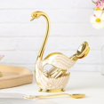 thumbnail image 2 of Light Luxury Metal Swan Coffee Spoon Set Retro European Classical Craftsmanship Compostable Cutlery Kitchen Utinsels Sets, 2 of 5