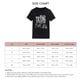thumbnail image 5 of Camiseta informal de verano de corte holgado, transpirable, de manga corta y cuello redondo, color negro, con fuente blanca, 5 of 5