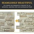 thumbnail image 3 of Faux Stacked Stone 3D Textured Wall Panel Sample | Sedona | 8"L x 8"H | Sample Size | Shore Stone, 3 of 6