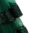 thumbnail image 4 of LEKWK Girls Sparkly Princess Dress Sequin Ruffles Sleeve Tulle Ball Gown Off Shoulder Tiered Pageant Dresses for Birthday Party Stage Performance Costume, 4 of 9