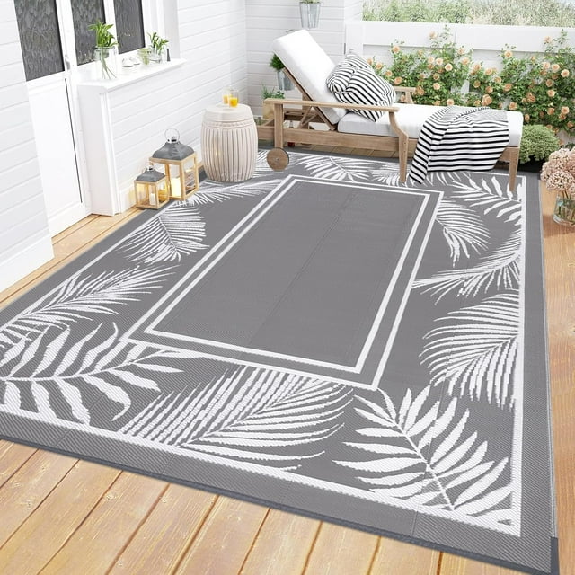 Outdoor Rug ;x; Reversible Boho Plastic Straw Patio Deck Camping Rugs Indoor Outdoor Portable RV Mat Carpet for Outside Porch Balcony Backyard Beach Pool