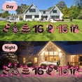 thumbnail image 3 of Señales Sweet 16 Yard ComboJoy, 7 unidades, LED para exteriores, color negro y rosa, 3 of 7