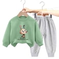 thumbnail image 5 of Staki Boys Fall Clothes Toddler Baby Boy Clothes Long Sleeve Sweatshirt Pullover Joggers Pants Fall Winter Outfit Set 2-5T 6-12Y(Light Green,2-3 Years), 5 of 8