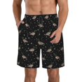 thumbnail image 1 of Lsque Mallards And Snowflakes Pattern Men's Swim Trunks Hawaiian Beach Bathing Suit Swimsuits Beach Quick-Dry Shorts with Pockets-Large, 1 of 6