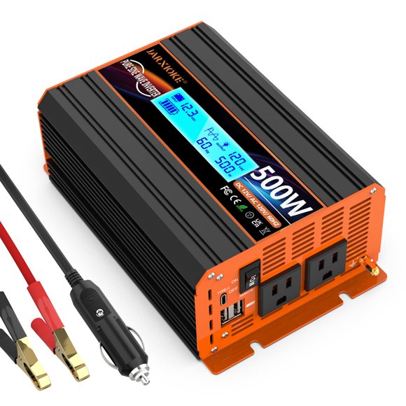 Inversor de corriente JARXIOKE de onda sinusoidal pura de 500 W, 12 V a 110 V