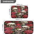 thumbnail image 3 of GZHJMY Skull Rose Kitchen Rug Set of 2 Non Slip Washable Cushioned Anti-Fatigue Kitchen Mat Comfort Standing Floor Mat for Kitchen Washroom Bedroom Carpet Runner, 3 of 7