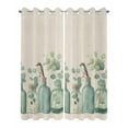 thumbnail image 2 of nqOlkjepod Outdoor Curtains for Patio Waterproof, Spring Eucalyptus Outdoor Privacy Panels Grommet, Watercolor Birds Green Leaf Vase Blackout Outside Curtains for Porch/Cabana 54"x108", 2 Panels, 2 of 8