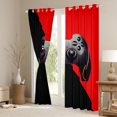 thumbnail image 3 of Manfei Game Console Print Black Out Curtains, Black Red Curtains Pack of 2 (42x63 Each), Video Gaming Player Bedroom Curtains, Curtains and Drapes Room Decor, 3 of 6