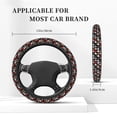 thumbnail image 3 of Uemuo Houndstooth Green Red Printed Car Elastic Steering Wheel Cover - Universal Car Accessory for Diverse Cars Anti-Slip, and Comfortable- 15", 3 of 8