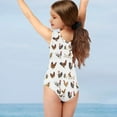 thumbnail image 3 of FOR U DESIGNS Chicken One Piece Swimsuit Teen Girls Casual Dancing Gymnastics Leotards Size 9-10T Breathable Beach Pool Outfits for Beach Swimming Pool, 3 of 8