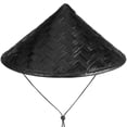 thumbnail image 1 of Sombrero de samurái de bambú para cosplay: Gorro decorativo de ninja para fiestas de cosplay, accesorio sencillo para presentaciones., 1 of 7