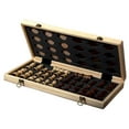 thumbnail image 3 of Juego de ajedrez de madera, tablero de ajedrez de madera, juego de mesa de damas portátil, tablero de ajedrez plegable de 15 pulgadas, juego de, 3 of 9