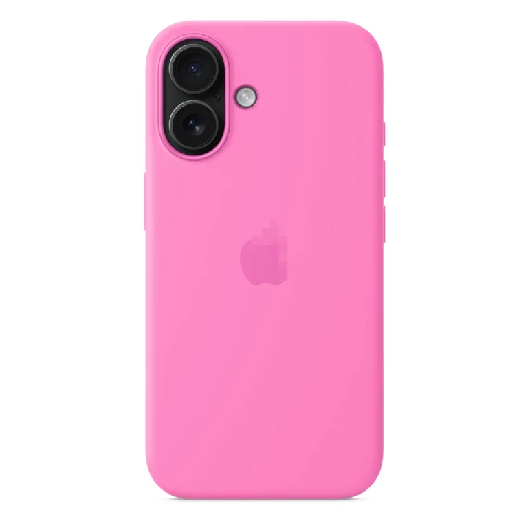 Silicone Case with MagSafe for iPhone 16 ,Peony