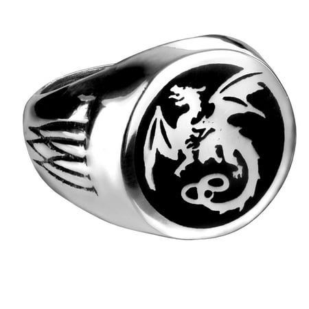 Alchemy Gothic Wyverex Dragon Signet Ring Size Y/12