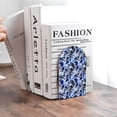 thumbnail image 6 of Pofeuu Blue Lightning2 Print Large Bookend Hold Heavy Books- Wood Bookends for Heavy Books Heavy Duty Book Ends Wood Bookends for Office Desk Non-Skid, 6 of 7