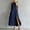 Navy, variant on Ygbgbb Women's Summer Cotton Linen Decorative Button Sleeveless Dress Casual Loose Fit Side Slit Long Maxi Summer Sundress Gray M