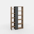 thumbnail image 5 of Ada Home Decor Furniture Multiple Tier Open Shelf Walnut Anthracite Boise Modern Bookcase, 5 of 7