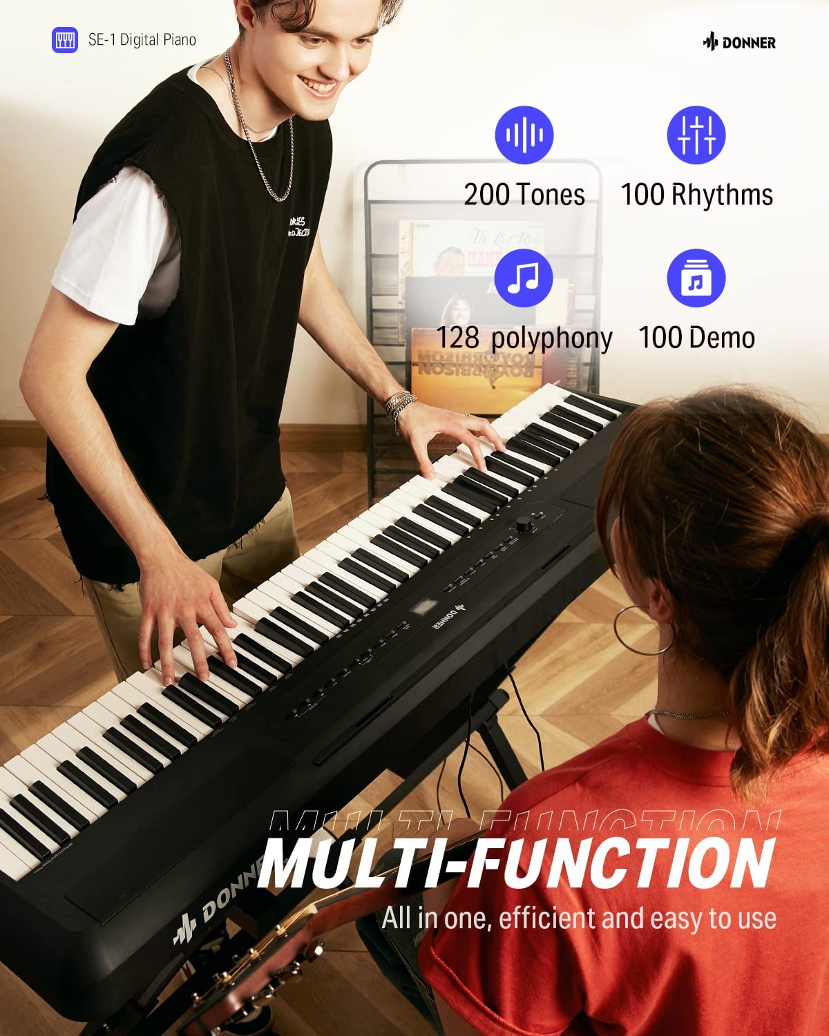 Buy Donner SE1 88 Key Digital Piano, FullSize Electric Piano Keyboard