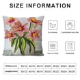 thumbnail image 5 of BANET Pink Daffodil Flower Embroidered Throw Pillow Covers, Decorative Square Covers, Lumbar Pillow for Sofa 24x24in, 5 of 5
