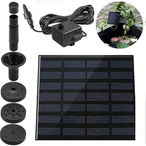 Bomba de agua con energía solar, fuente solar ecológica que garantiza un uso fácil y un arranque rápido bajo la luz del sol, ideal para la decoración del jardín y la circulación del agua para el