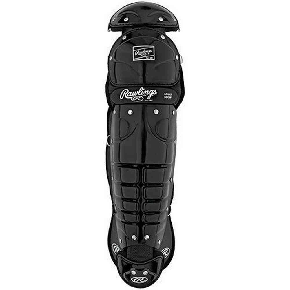 Rawlings Adult Baseball Catchers Leg Guards Pair 5DCW Deluxe Wing Black