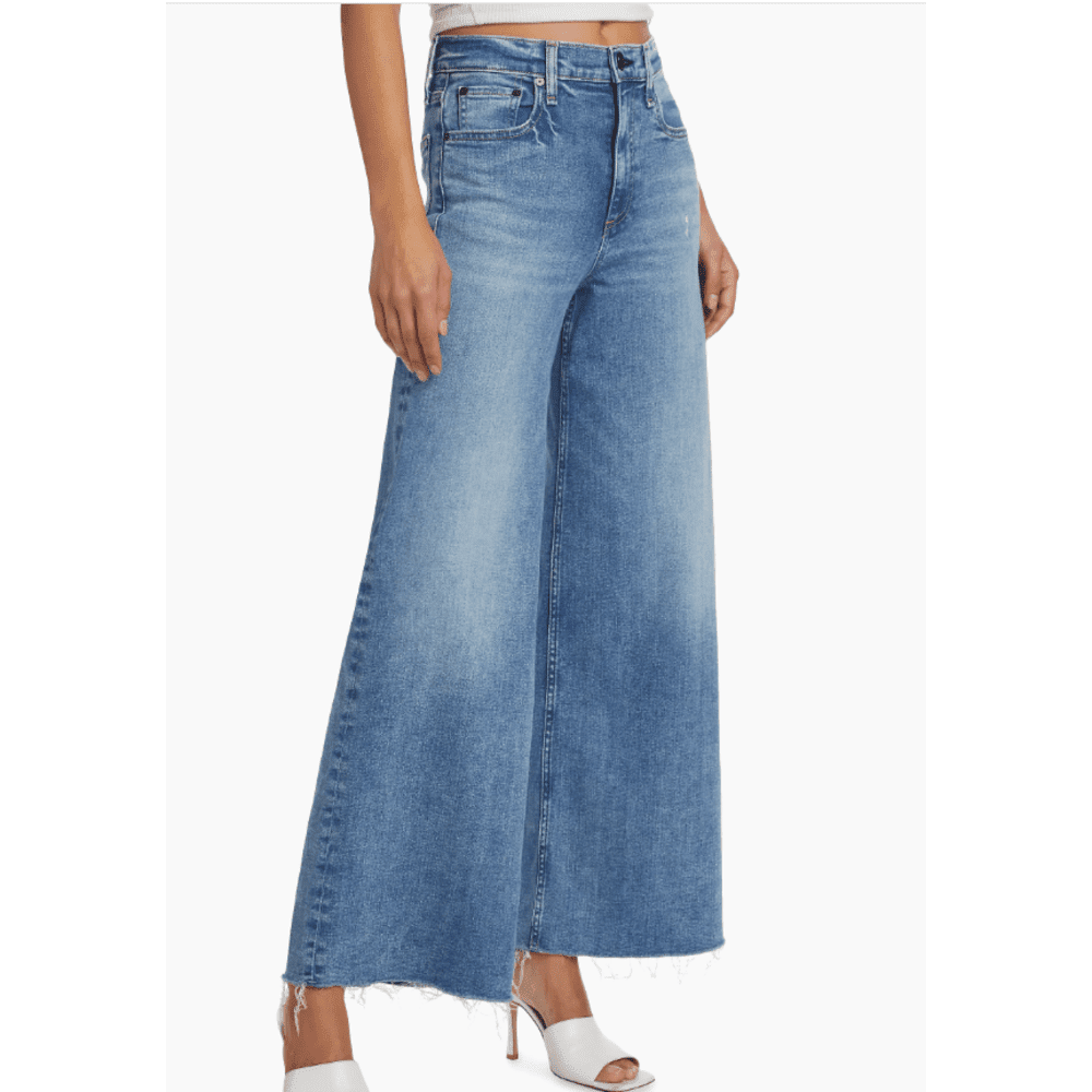 Rag & Bone Women's Flexi Sofie High-Rise Full Length Wide Leg Jeans Whitney