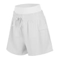 thumbnail image 4 of Besolor Womens High Waisted Athletic Shorts Workout Gym Running Shorts Activewear with Pockets Drawstring, 4 of 4