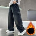 thumbnail image 2 of JUMEYU Jeans for Boys Boys' Stretch Slim Straight Leg Denim Jean Size 13-14 (Black,13-14 Years), 2 of 9