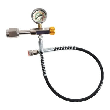 TUXING CGA347 Paintball Filling Station,Female Thread and Gold Release Valve Air Rifle PCP Charging Adaptor,24Inch Hose,for Paintball PCP SCBA 0-6000 PSI Filling Station Inflation Valve Kit