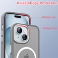 thumbnail image 2 of JTCASES for iPhone 15 Magnetic Case Support Wireless Charging, Car Mount, Thin Lightweight Rugged Shockproof Shell Anti-yellow Clear Silicone Frame, Grey, 2 of 7