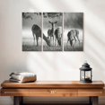 thumbnail image 2 of Elephant Stock Vigilant Grazing Deer Wall Art - Horizontal Multi Panel Canvas - Living Room Wall Decor - Animal Multi Panel - Gray And Black Decor - 23" x 14", 2 of 4