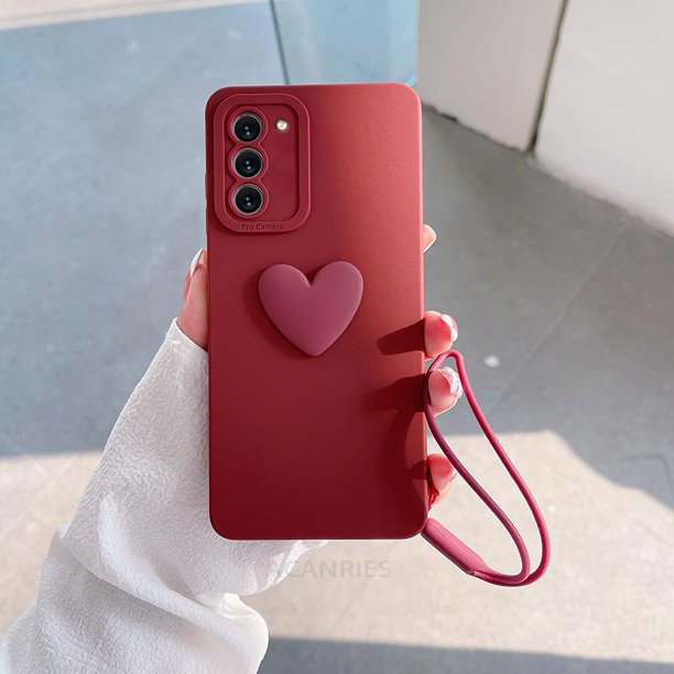 Funda de silicona 3D para Samsung Galaxy, protector con correa de muñeca para Samsung Galaxy S21 S22 Plus Ultra S20 Fe, S 21 22 20 S22plus S21fe Fivean unisex