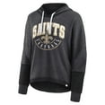 thumbnail image 2 of Women's Fanatics Charcoal New Orleans Saints Lightewight Modest Crop Lounge Helmet Arch Pullover Hoodie, 2 of 7