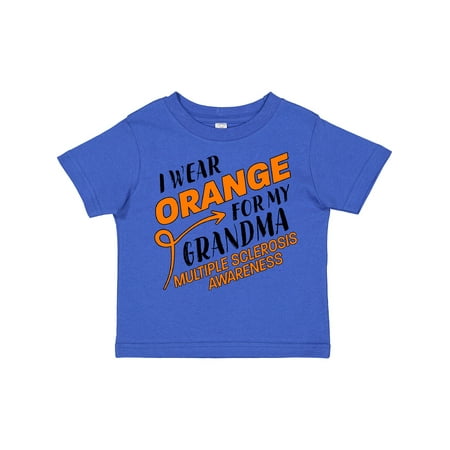 

Inktastic I Wear Orange for My Grandma- Multiple Sclerosis Awareness Gift Toddler Boy or Toddler Girl T-Shirt