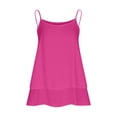 thumbnail image 6 of Craaazy Women's Solid Color Double Layer Adjustable Cami Sleeveless Flowy Ruffle Strap Casual Loose Fit Summer Beach Tank Top(S-5XL) Gifts, 6 of 8