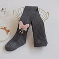thumbnail image 2 of Nskgu Baby Toddler Girl's Tights Cable Knit Mesh Leggings Little Girl Seamless Stockings Bows Cotton Pantyhose, 2 of 3